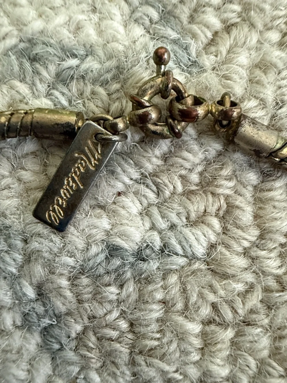 Madewell Vintage-Inspired Gold Tone Statement Necklace with Speckled Stones - Picture 2 of 2